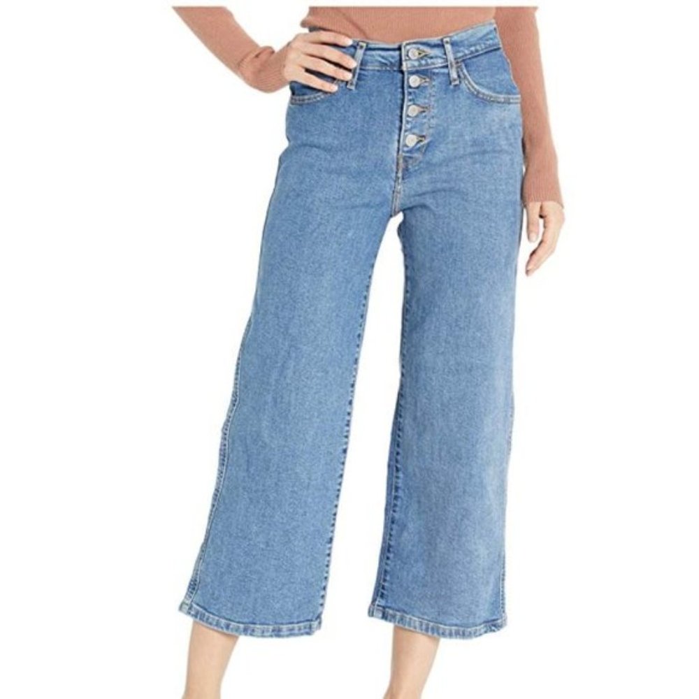 LEVI'S Mile High High Rise Cropped Wide Leg Jeans